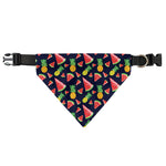 Watercolor Tropical Pattern Print Over The Collar Dog Bandana