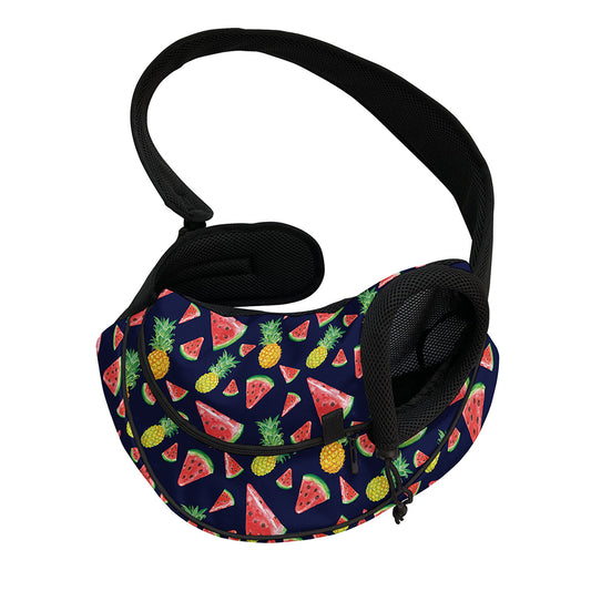 Watercolor Tropical Pattern Print Pet Sling Carrier