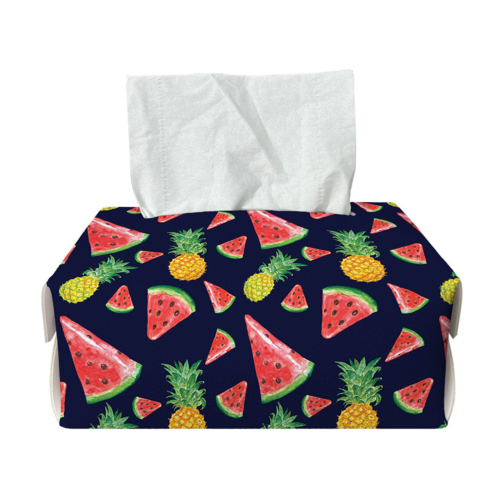Watercolor Tropical Pattern Print Rectangle Tissue Box Cover