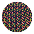 Watercolor Tropical Pattern Print Round Blanket
