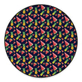 Watercolor Tropical Pattern Print Round Floor Mat