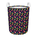 Watercolor Tropical Pattern Print Round Laundry Basket