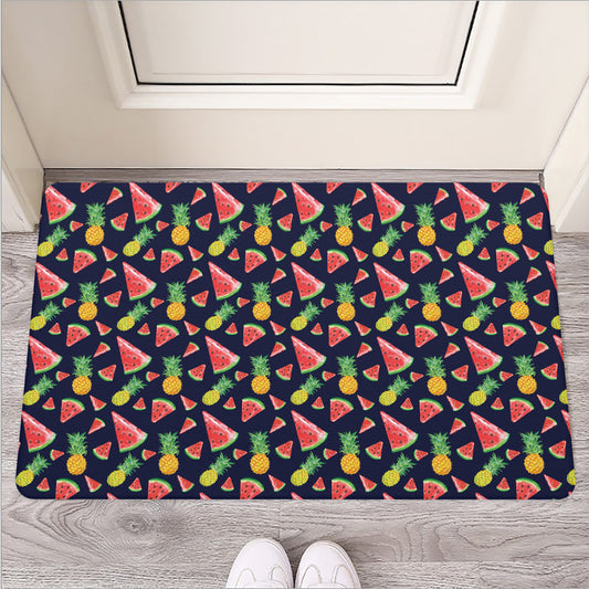 Watercolor Tropical Pattern Print Rubber Doormat