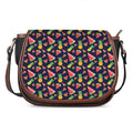 Watercolor Tropical Pattern Print Saddle Bag