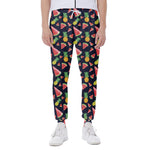 Watercolor Tropical Pattern Print Scuba Joggers