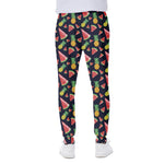 Watercolor Tropical Pattern Print Scuba Joggers