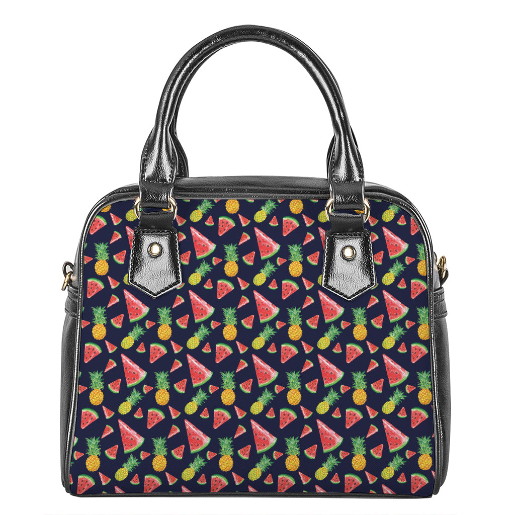 Watercolor Tropical Pattern Print Shoulder Handbag