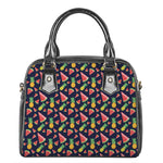 Watercolor Tropical Pattern Print Shoulder Handbag