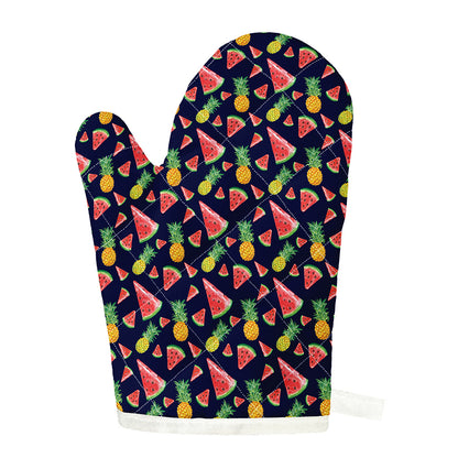 Watercolor Tropical Pattern Print Single Oven Mitt