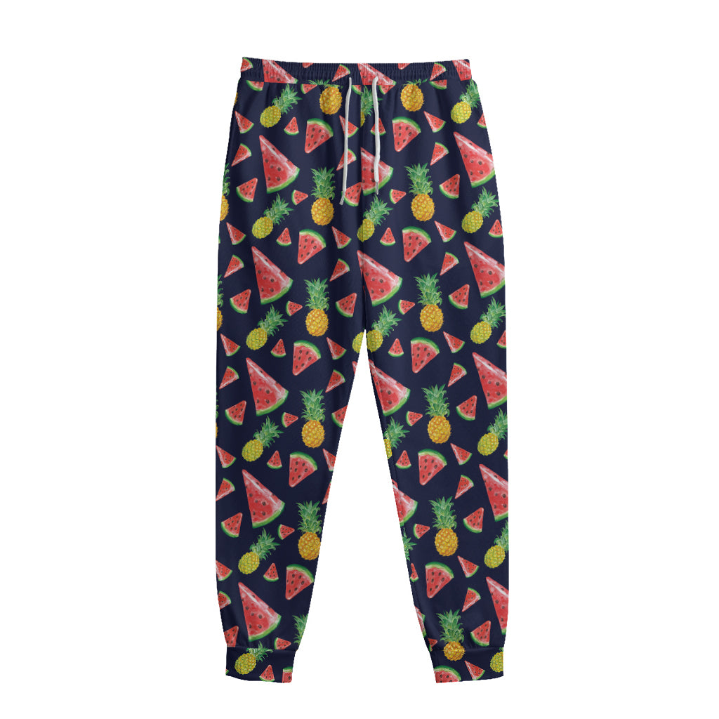 Watercolor Tropical Pattern Print Sweatpants
