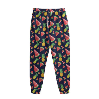 Watercolor Tropical Pattern Print Sweatpants