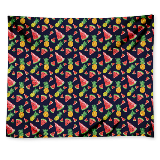 Watercolor Tropical Pattern Print Tapestry