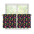 Watercolor Tropical Pattern Print Tier Curtains