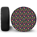 Watercolor Tropical Pattern Print Tire Cover With Camera Hole