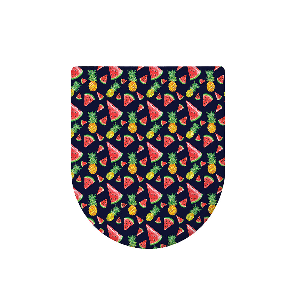 Watercolor Tropical Pattern Print Toilet Lid Cover