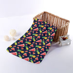 Watercolor Tropical Pattern Print Towel