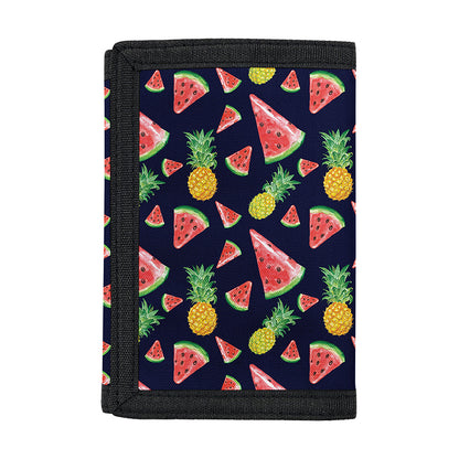 Watercolor Tropical Pattern Print Trifold Wallet
