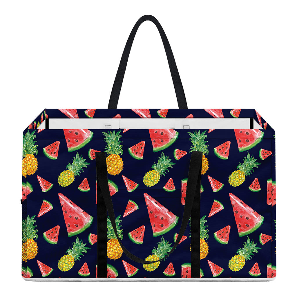 Watercolor Tropical Pattern Print Utility Tote Bag