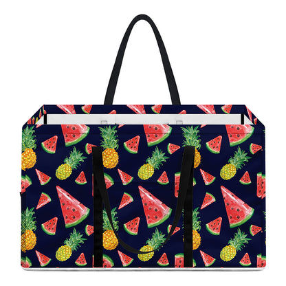 Watercolor Tropical Pattern Print Utility Tote Bag
