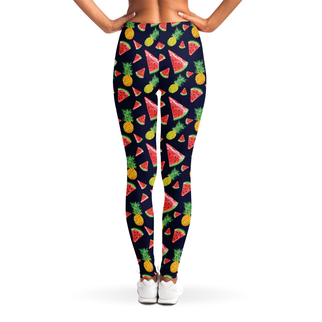 Watercolor Tropical Pattern Print Women's Leggings