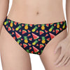 Watercolor Tropical Pattern Print Women's Thong