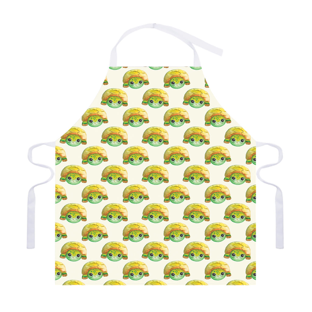 Watercolor Turtle Pattern Print Adjustable Apron