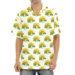 Watercolor Turtle Pattern Print Aloha Shirt