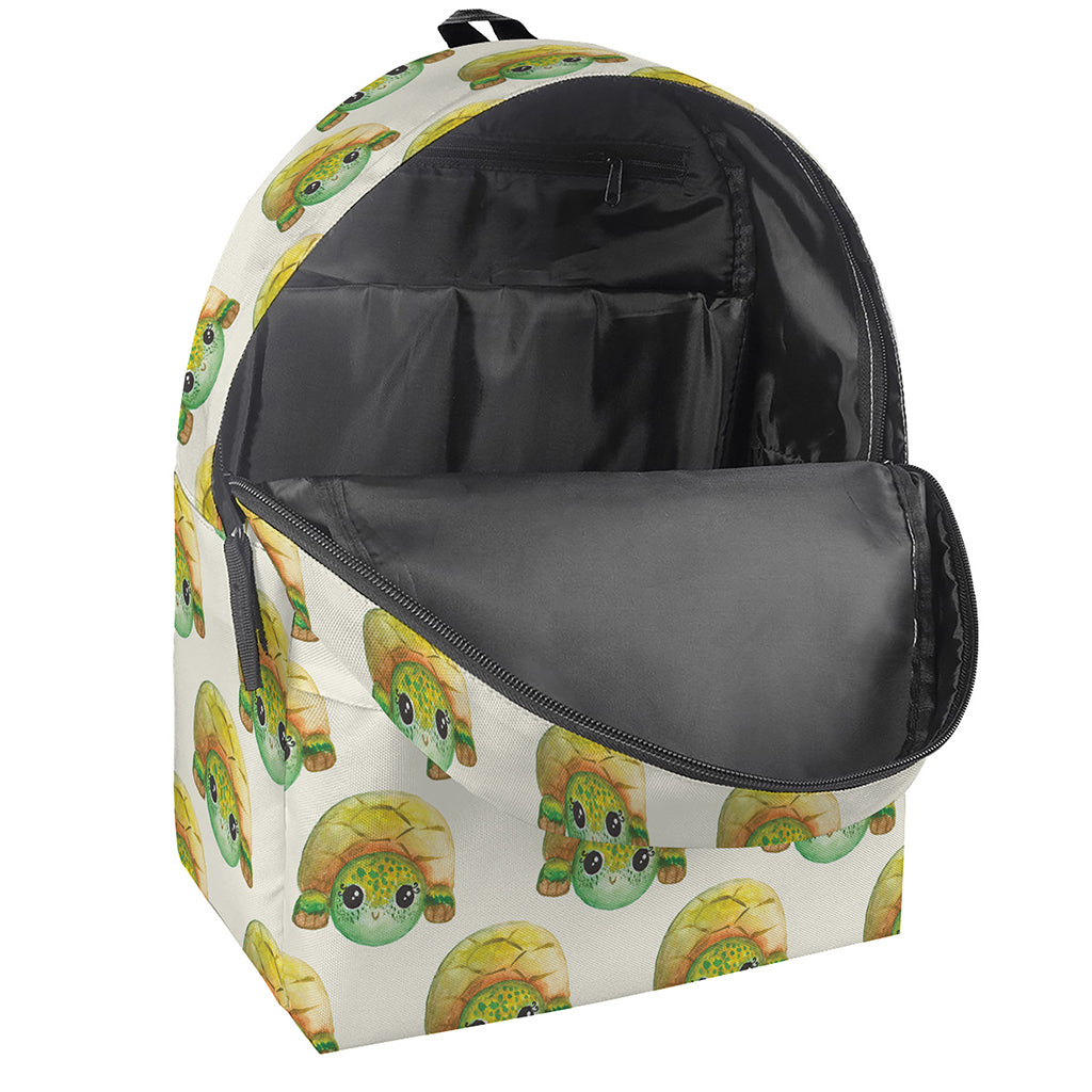 Watercolor Turtle Pattern Print Backpack