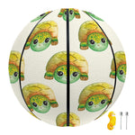 Watercolor Turtle Pattern Print Basketball