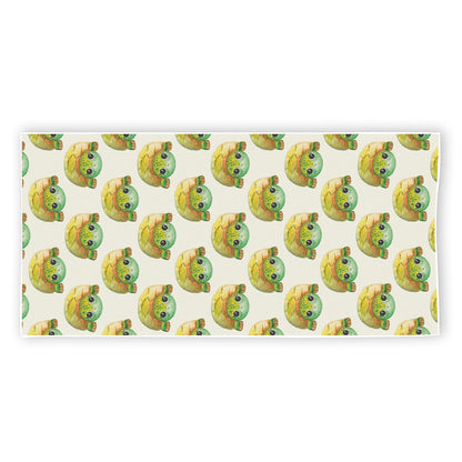 Watercolor Turtle Pattern Print Beach Towel