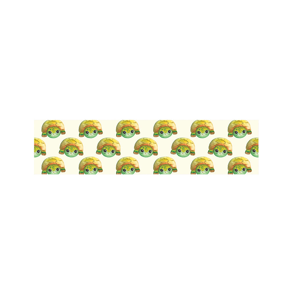 Watercolor Turtle Pattern Print Bed Runner