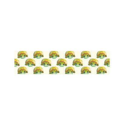 Watercolor Turtle Pattern Print Bed Runner