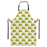 Watercolor Turtle Pattern Print Bib Apron With Pocket