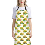 Watercolor Turtle Pattern Print Bib Apron With Pocket