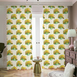 Watercolor Turtle Pattern Print Blackout Pencil Pleat Curtains