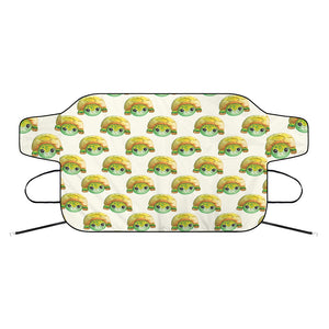 Watercolor Turtle Pattern Print Car Windshield Snow Cover