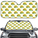 Watercolor Turtle Pattern Print Car Windshield Sun Shade