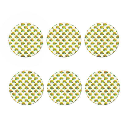 Watercolor Turtle Pattern Print Coaster Set