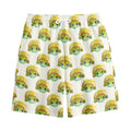 Watercolor Turtle Pattern Print Cotton Shorts