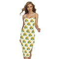 Watercolor Turtle Pattern Print Cross Back Cami Dress