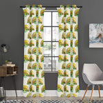 Watercolor Turtle Pattern Print Curtain