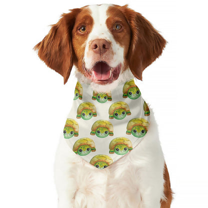 Watercolor Turtle Pattern Print Dog Bandana