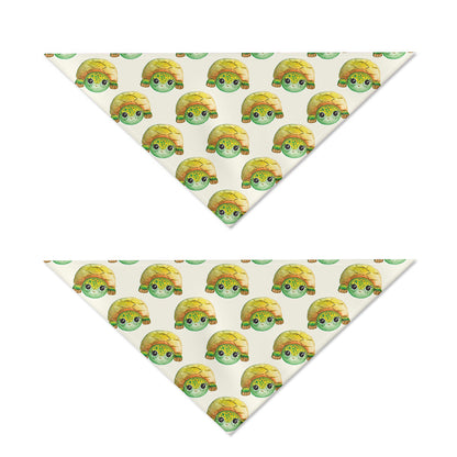 Watercolor Turtle Pattern Print Dog Bandana