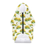 Watercolor Turtle Pattern Print Dog Zip Up Hoodie