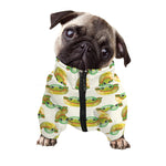 Watercolor Turtle Pattern Print Dog Zip Up Jacket
