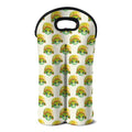Watercolor Turtle Pattern Print Double Neoprene Wine Tote