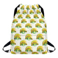 Watercolor Turtle Pattern Print Drawstring Backpack