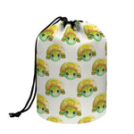 Watercolor Turtle Pattern Print Drawstring Makeup Bag