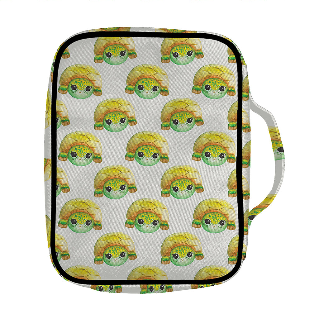 Watercolor Turtle Pattern Print Front Pocket Bible Bag
