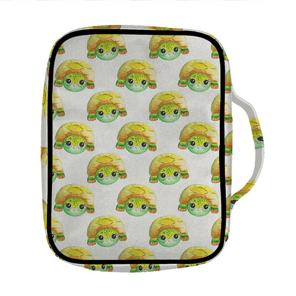 Watercolor Turtle Pattern Print Front Pocket Bible Bag
